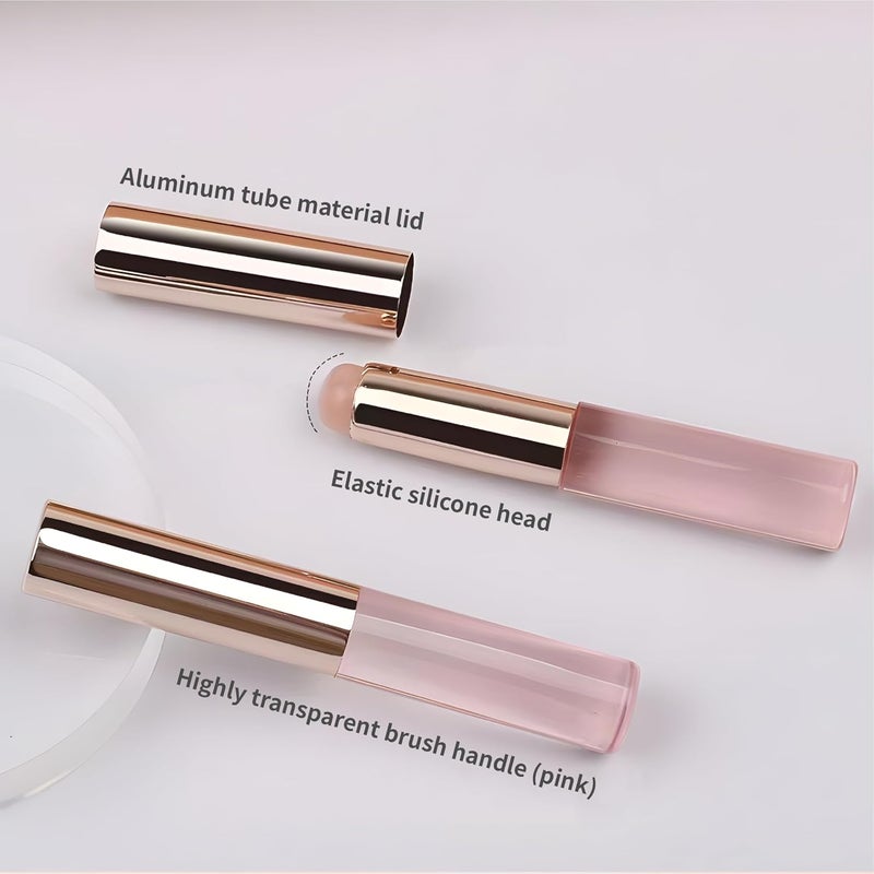 LeMeeOly 2pcs Silicone Lip Brush, Suitable for Even Application of Lipstick Lip Balm Lip Gloss, Soft Silicone Material, Hygienic, Convenient and Easy to Clean, Enhances Lip Care (Prink) - Image 3